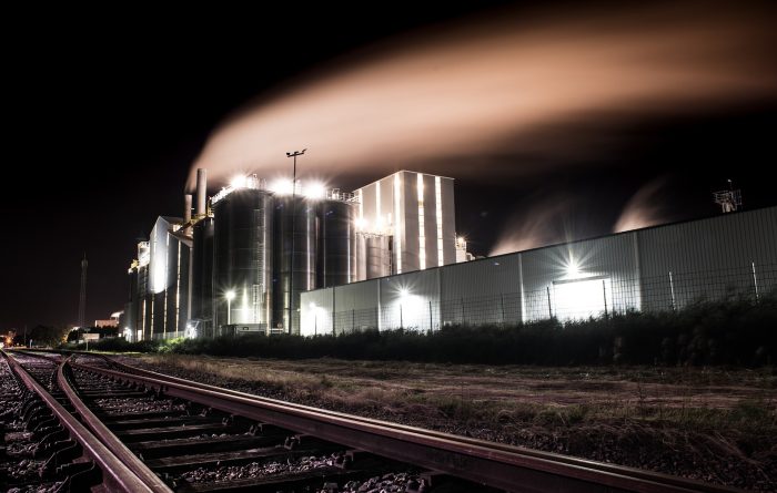 Power suppliers hooked up to a factory
