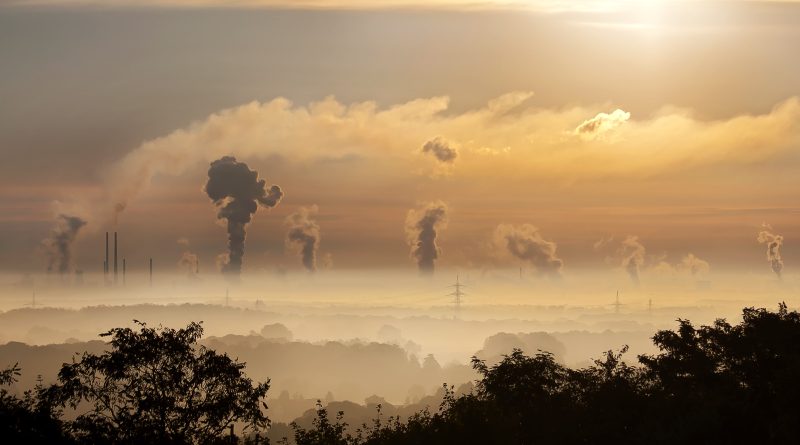 Factories submitting smoke into the air