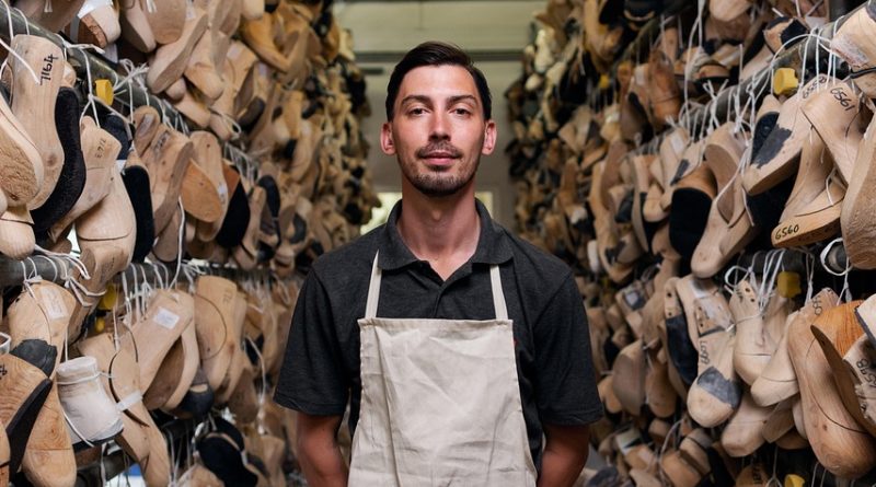 A man in a sustainable manufacturing operation