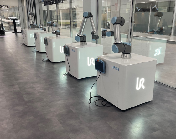 Inside the robotic hub showing units on display