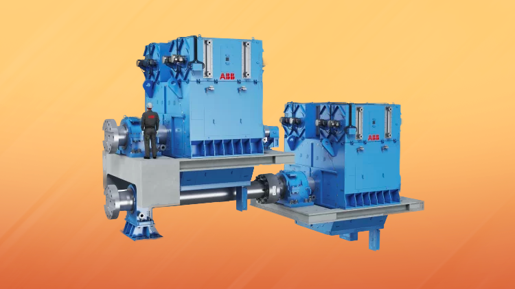 One of ABB's modernizations with an orange gradient background.