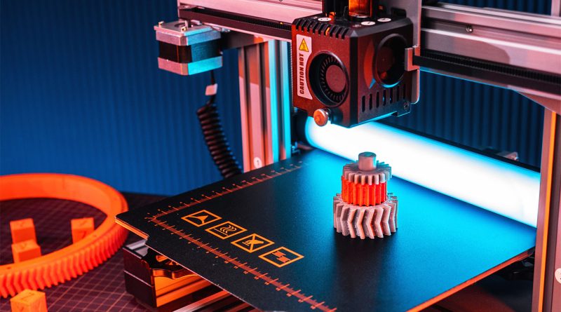 Image of a 3d printer printing some machinery supporting the automated production systems article