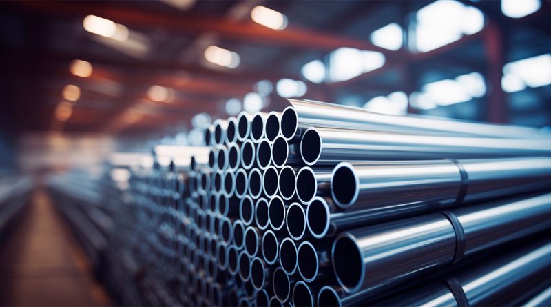 Image of piles of steel rods in a warehouse to support Nippon steel article