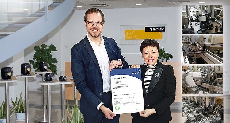 Secop Group staff with award