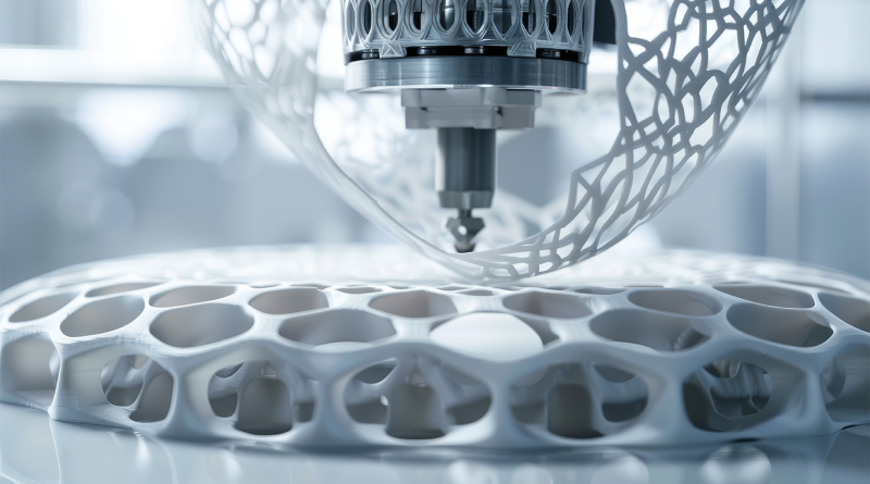 Digital image of a 3D printed lattice structure