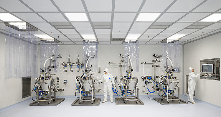 CDMO, CordenPharma, is enhancing lives with innovative research and formulation Clean room in chemical manufacturing facility
