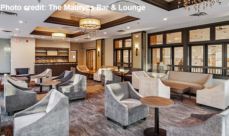 Modern Line Furniture at The Mauryas Bar & Lounge, located in Princeton, NJ