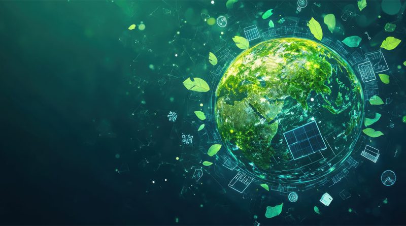 Digital earth with solar panels over different countries to support solar manufacturing article