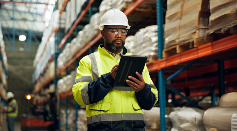 Manufacturing worker in warehouse to support USA Labor shortages article