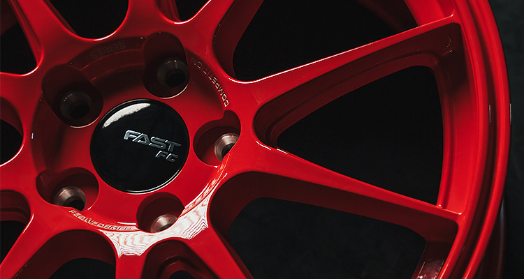 Red alloy Fastco wheel