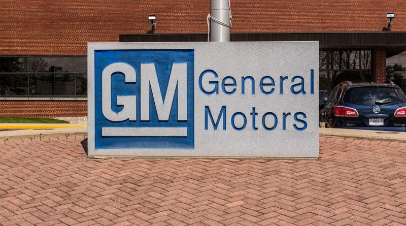 General Motors sign outside building to support GM engine failure article