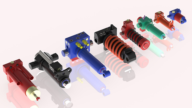 a variety of quick hitches