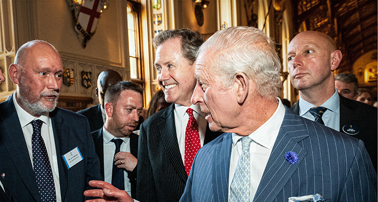 Alan Brooke, Chief Executive Officer meeting King Charles III
