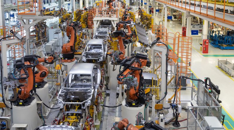 Modern Assembly of cars at the plant