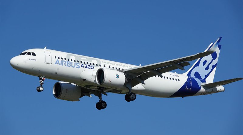 Aerial view of Airbus’ expanded A320 final assembly line in Mobile, Alabama, opened in 2025