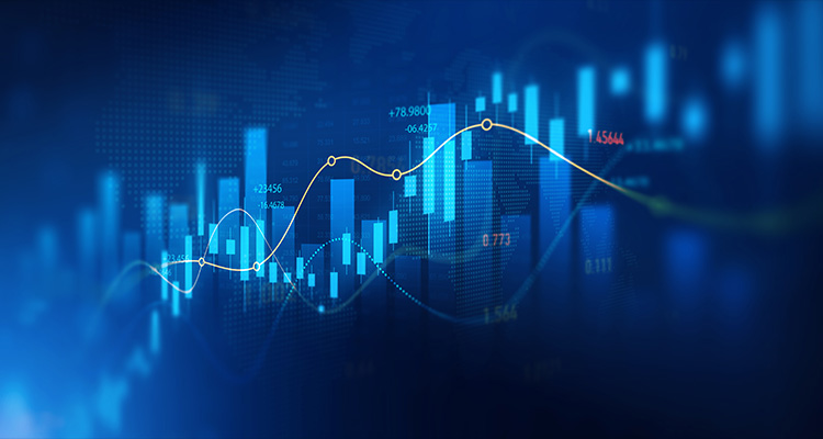 a digital representation of a financial market chart