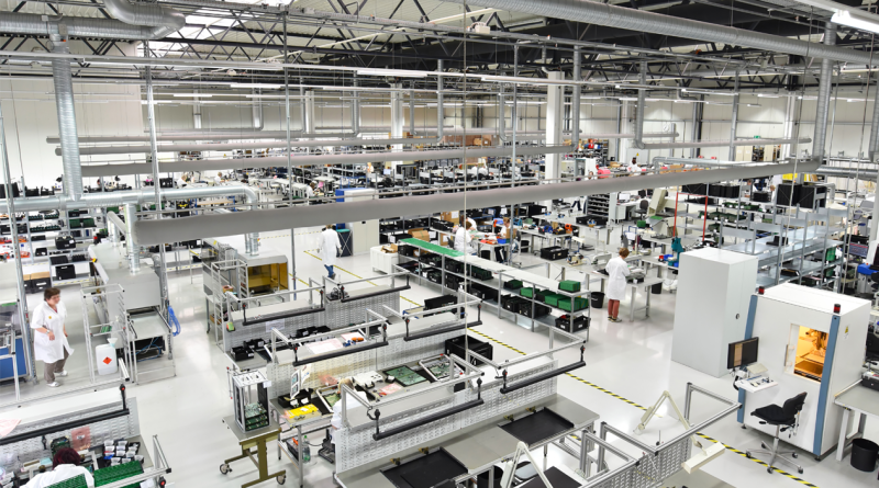 Factory for assembly of electronic components