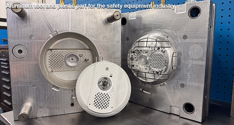 Aluminum tool and plastic part for the safety equipment industry
