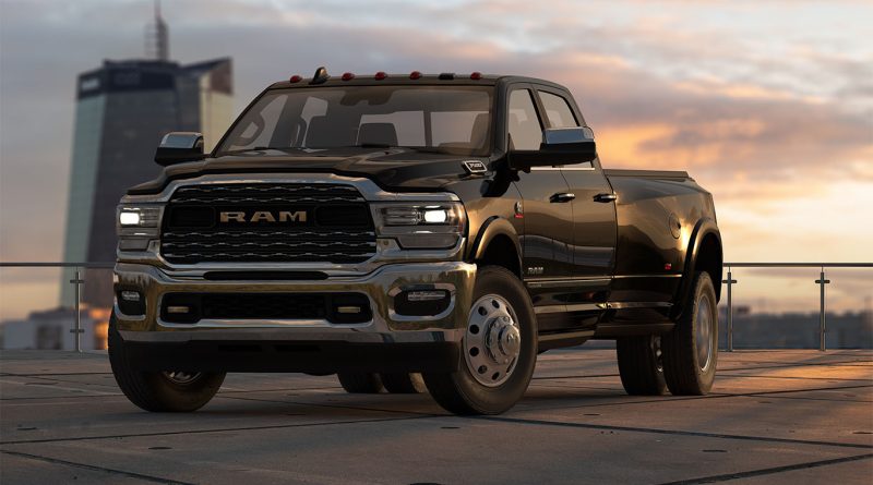 2027 Ram TRX 1500 SRT parked with crew in a truck manufacturing facility