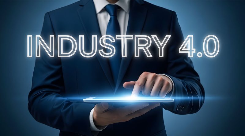 industry 4.0 leader in business suit