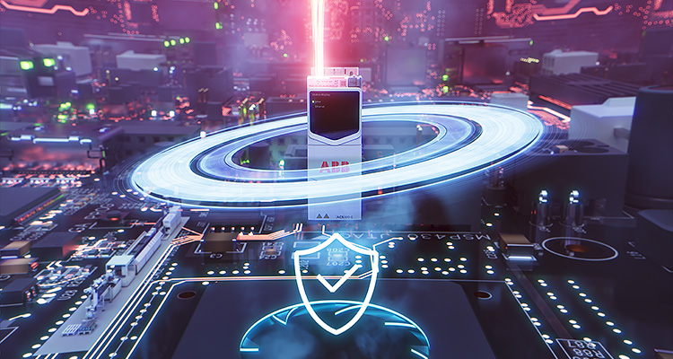 a futuristic, stylized representation of a circuit board environment