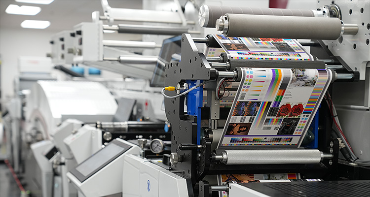 a flexographic printing press