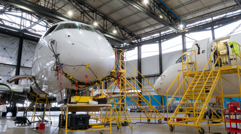 How Embraer and Adani plan to build India’s regional aircraft industry aircraft is in the hangar for technical repair and maintenance