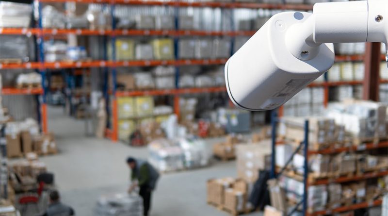 surveillance camera in warehouse to support warehouse security article