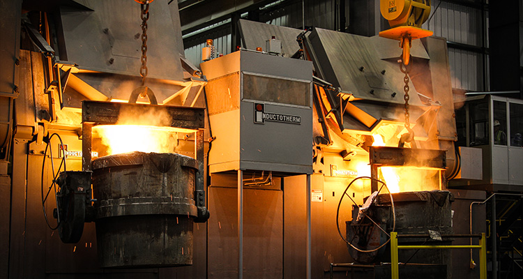 an Inductotherm Heavy Steel Shell Induction Melting Furnace